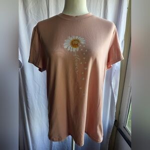 Peach Floral Graphic Women's Top